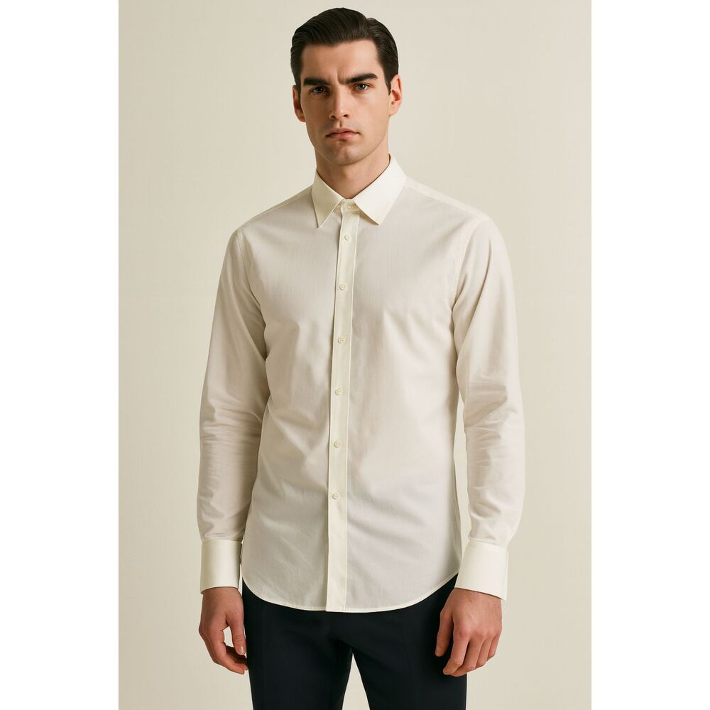J. LINDEBERG White French Cuff 100% Cotton Button Up Shirt Top  Mens Size Large
